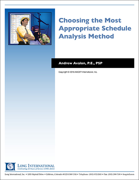 Choosing the Most Appropriate Schedule Analysis Method
