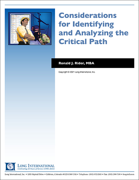 Considerations for Identifying and Analyzing the Critical Path