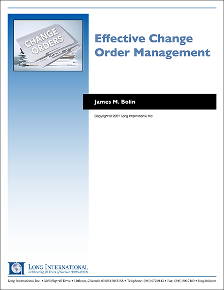 Effective Change Order Management