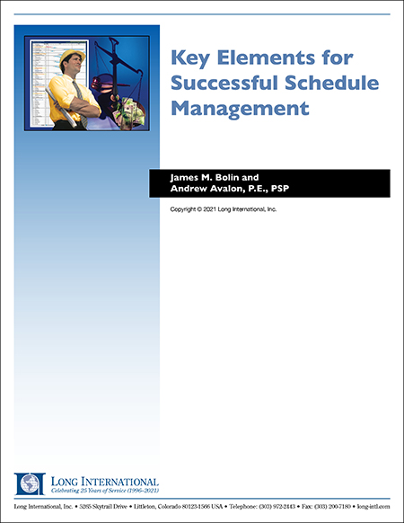 Key Elements for Successful Schedule Management