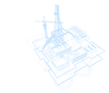 Offshore oil rig drilling platform