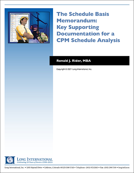 The Schedule Basis Memorandum: Key Supporting Documentation for a CPM Schedule Analysis