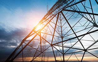 Electrical towers and power lines